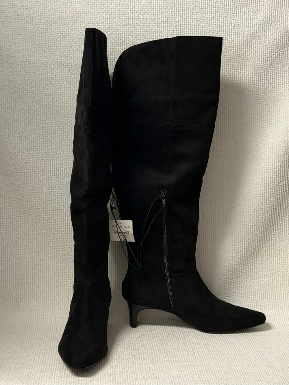 Worthington Palmetto Faux Suede Over the Knee Black High Boots Size 11M *NIB*